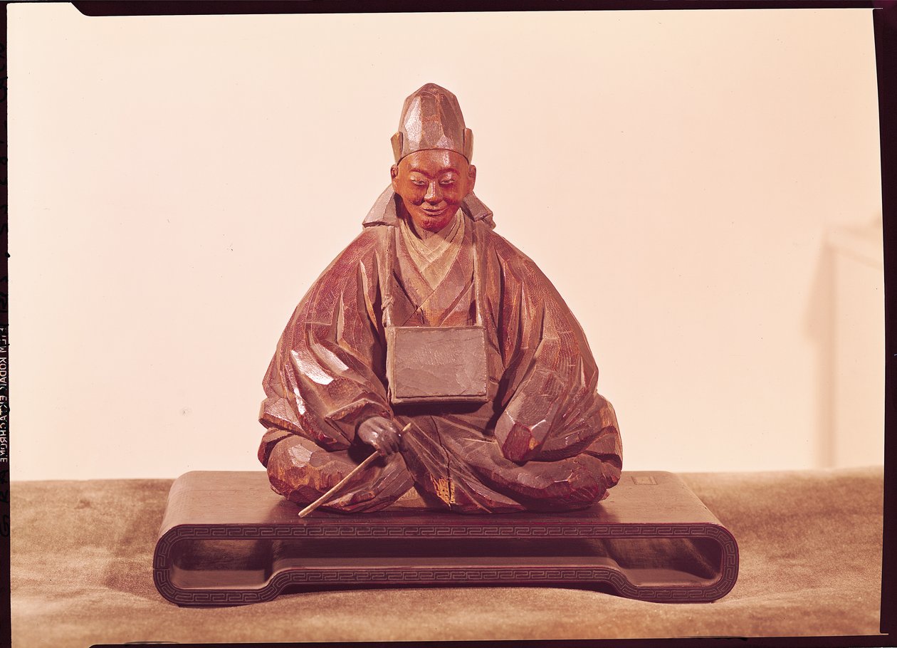 Sitzende Statue von Basho (1644-94), Edo-Periode (1603-1868) von Ran Koo