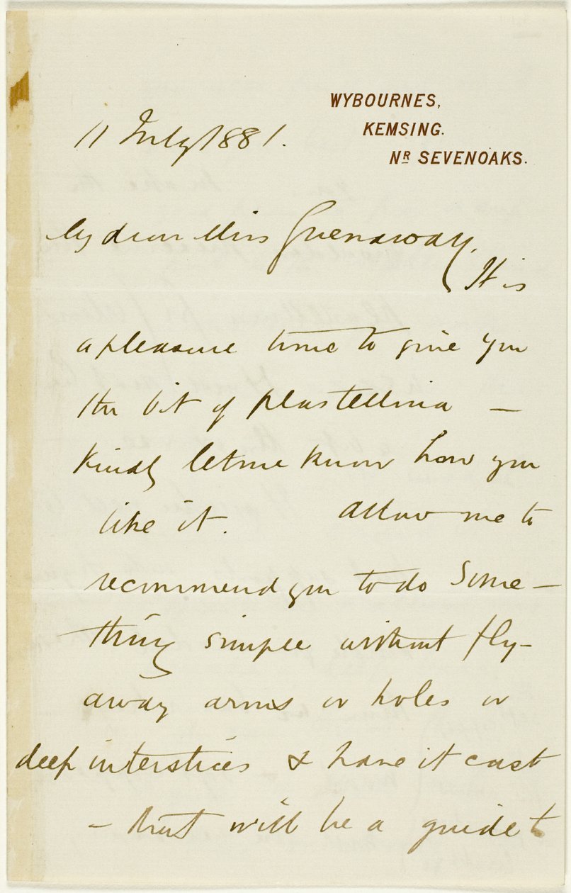 Brief an Kate Greenaway von Randolph Caldecott