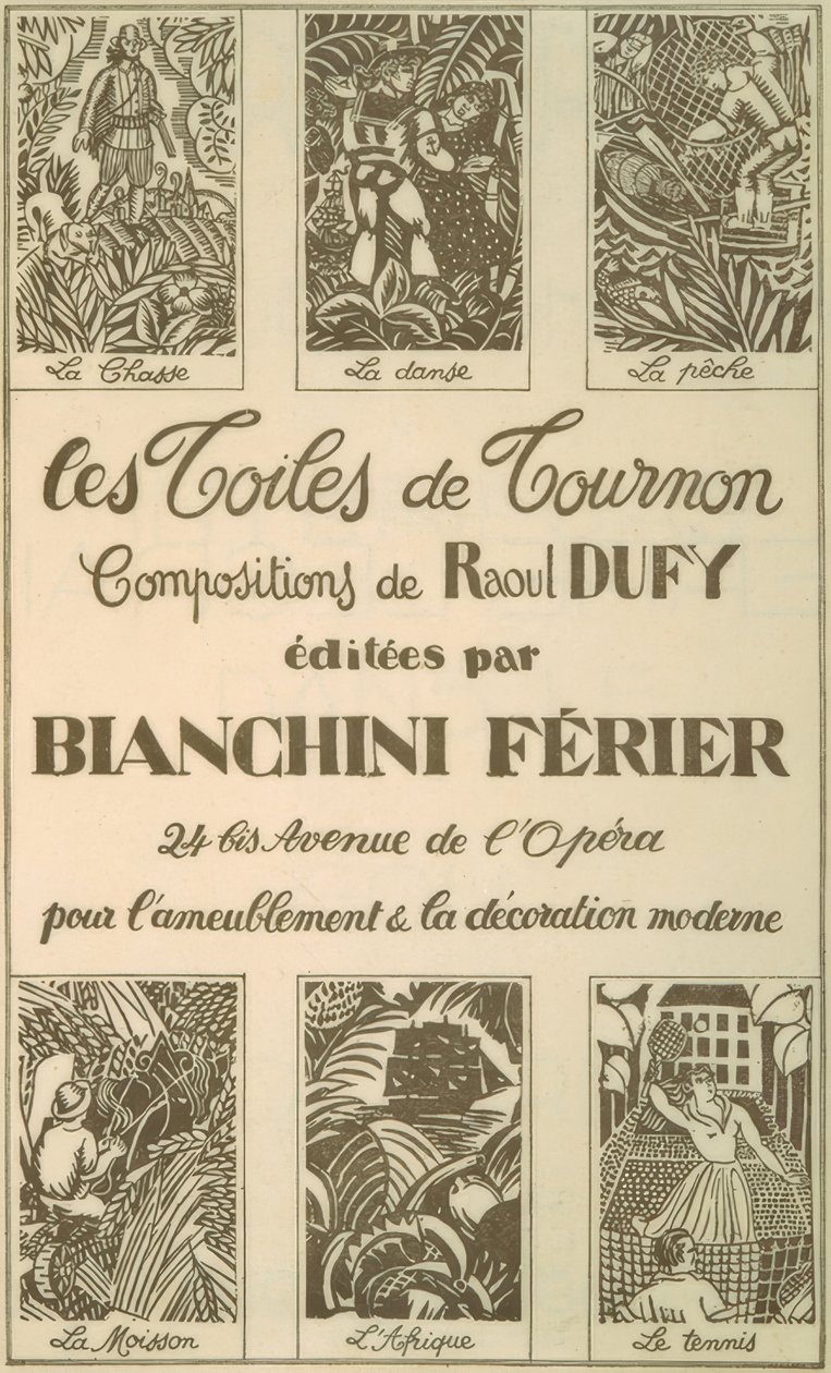 Werbung für die Tücher von Tournon von Raoul Dufy
