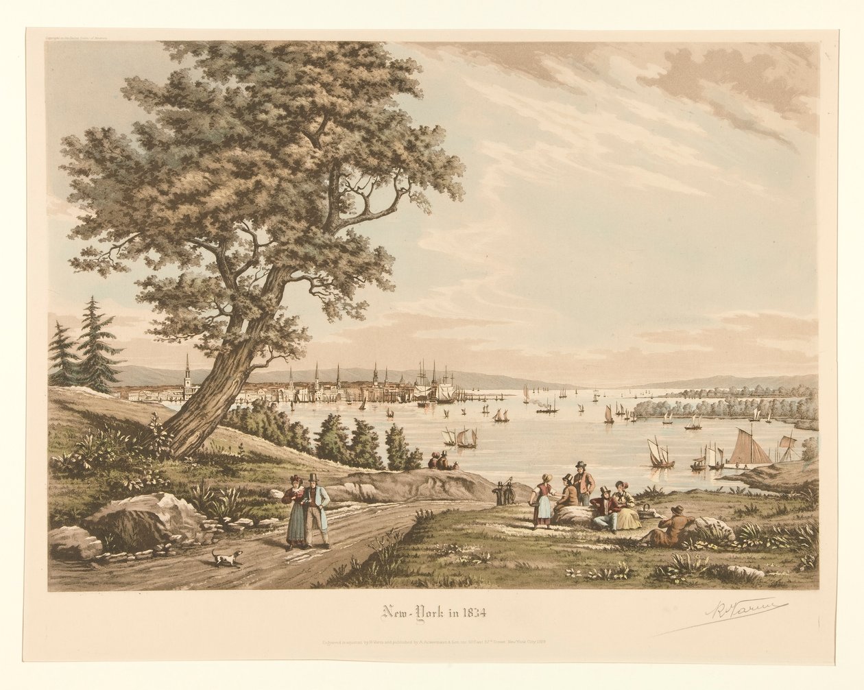 New York im Jahr 1834 von Raoul Varin