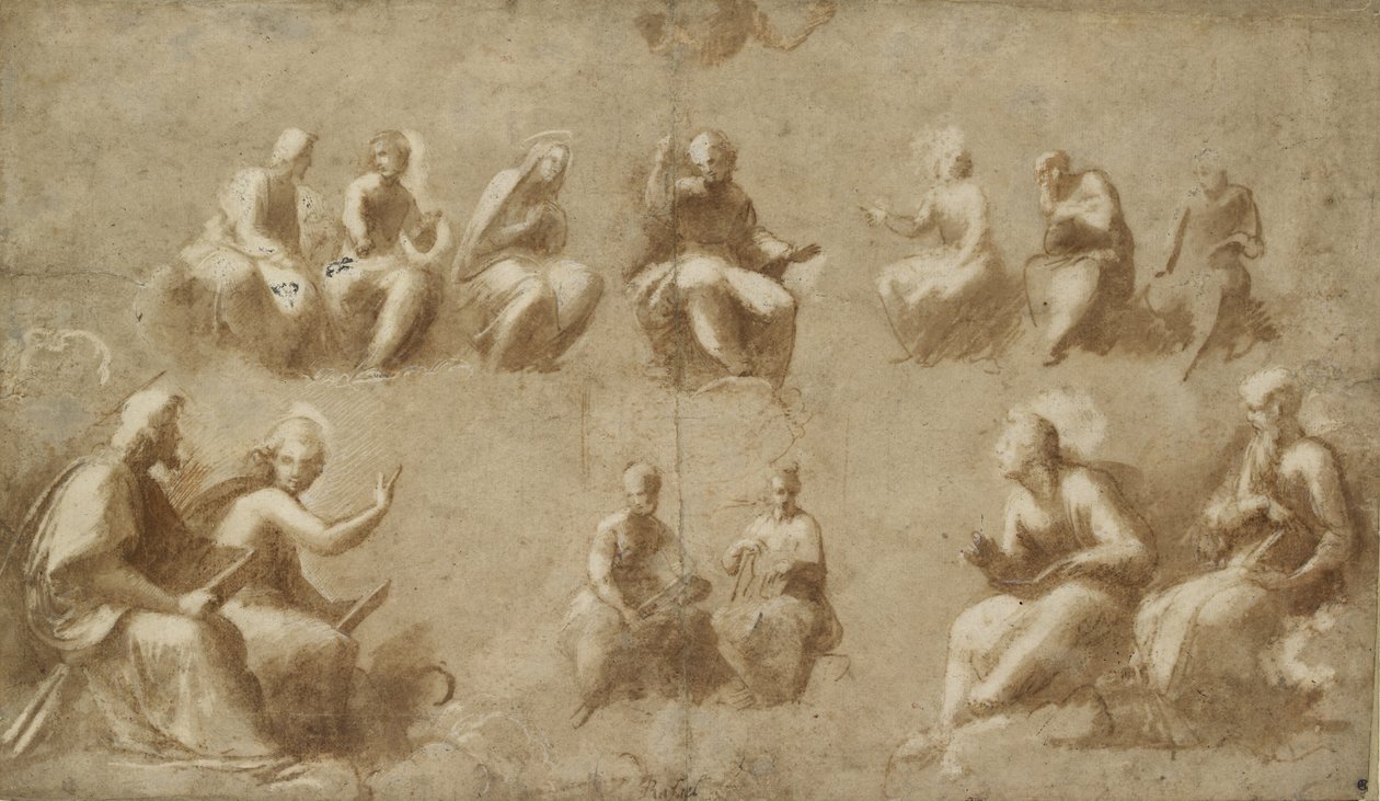 Christus und die Heiligen in Herrlichkeit von Raffaello Sanzio Raphael