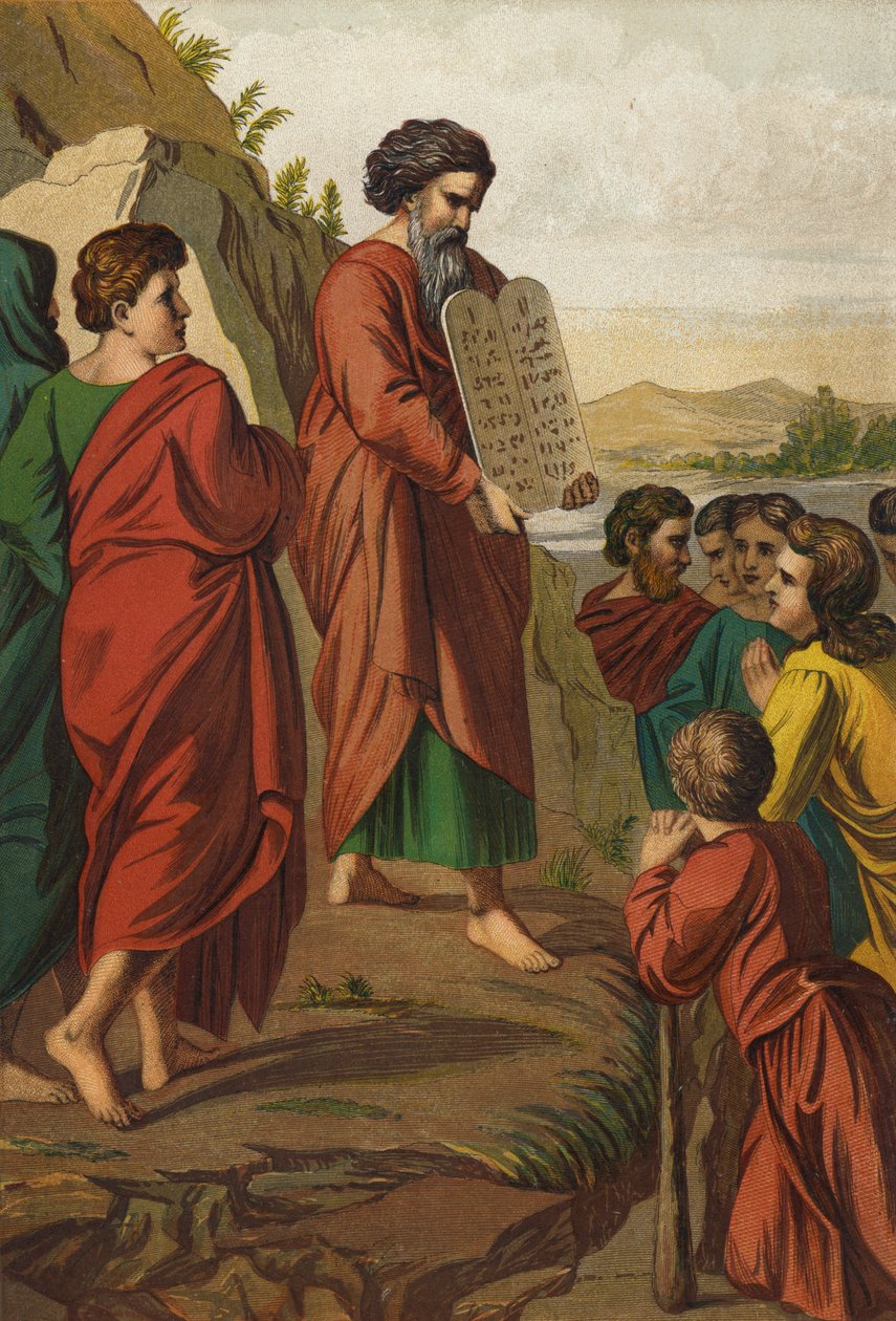 Moses steigt vom Berg herab von Raffaello Sanzio Raphael