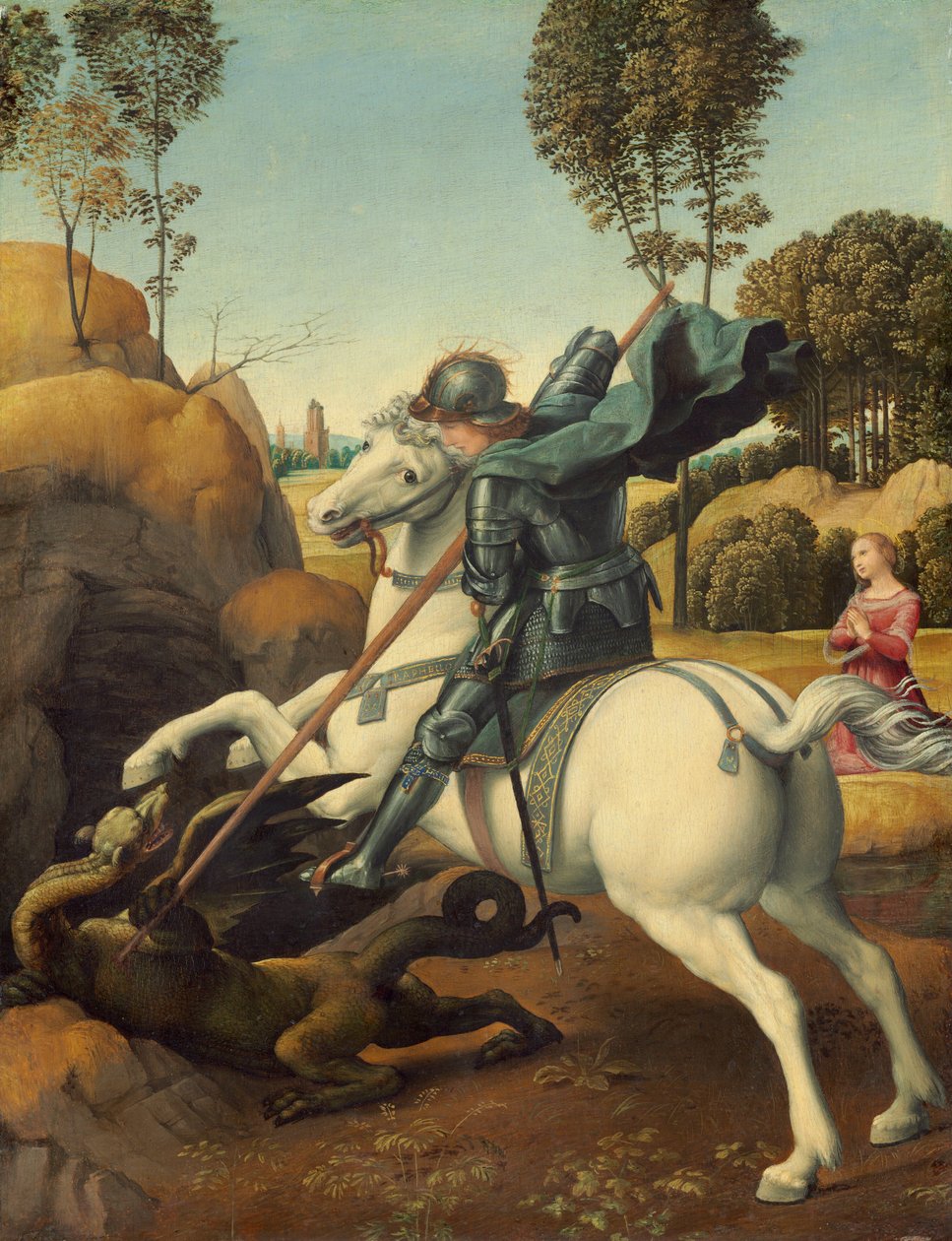 Sankt Georg und der Drache von Raphael