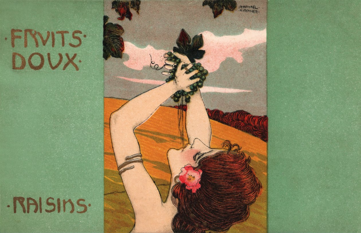 Trauben, ca. 1900 (Illustration) von Raphael Kirchner