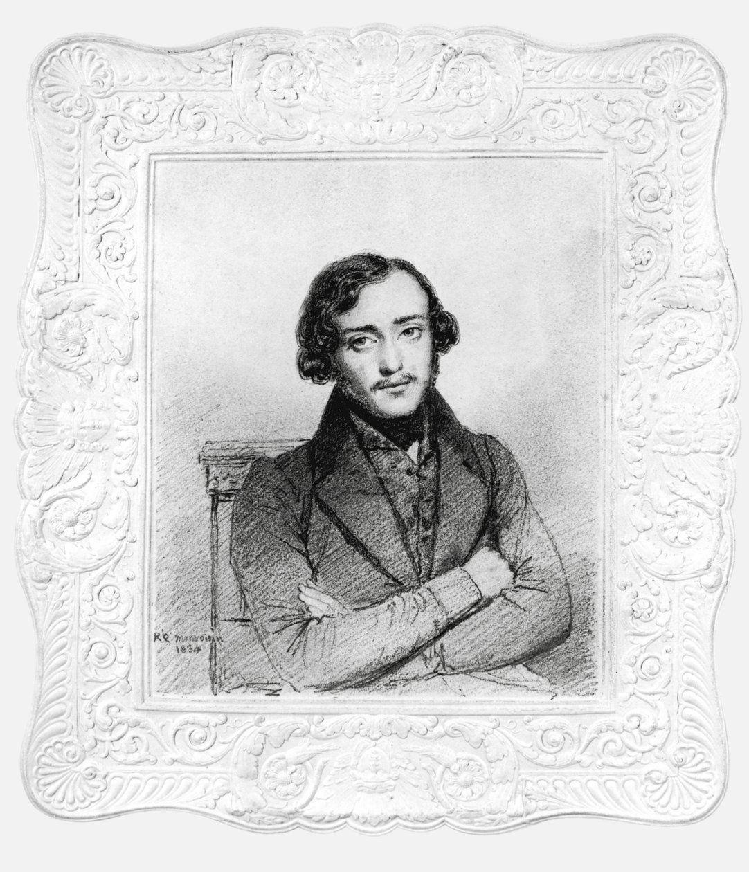 Porträt von Eugene Emmanuel Viollet-le-Duc (1814-79) im Alter von 20 Jahren, 1834 von Raymond Quinsac Monvoisin