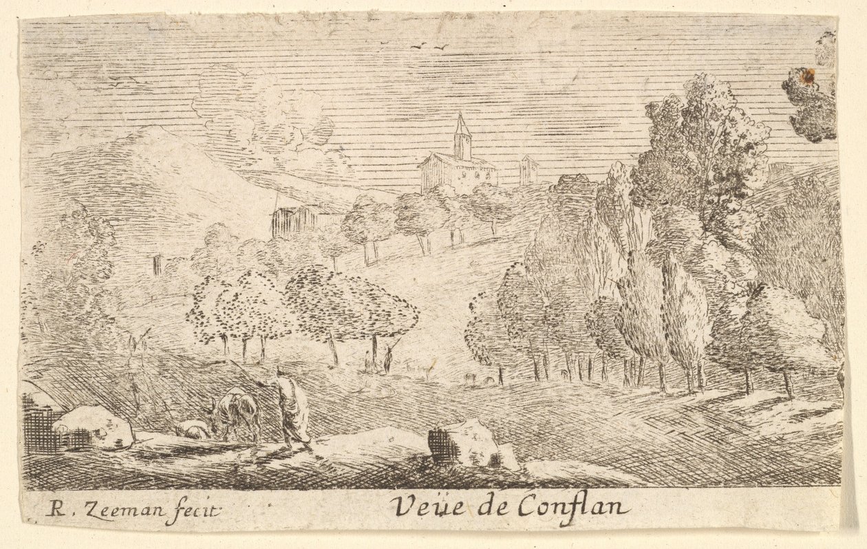 Ansicht von Conflans, Mitte des 17. Jahrhunderts von Reinier Zeeman