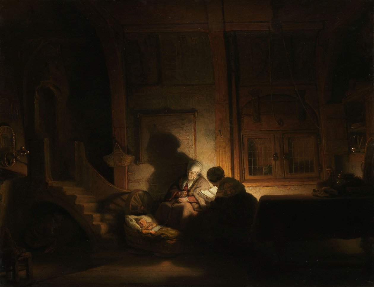 Die Heilige Familie bei Nacht, ca. 1642-48 von Rembrandt van Rijn