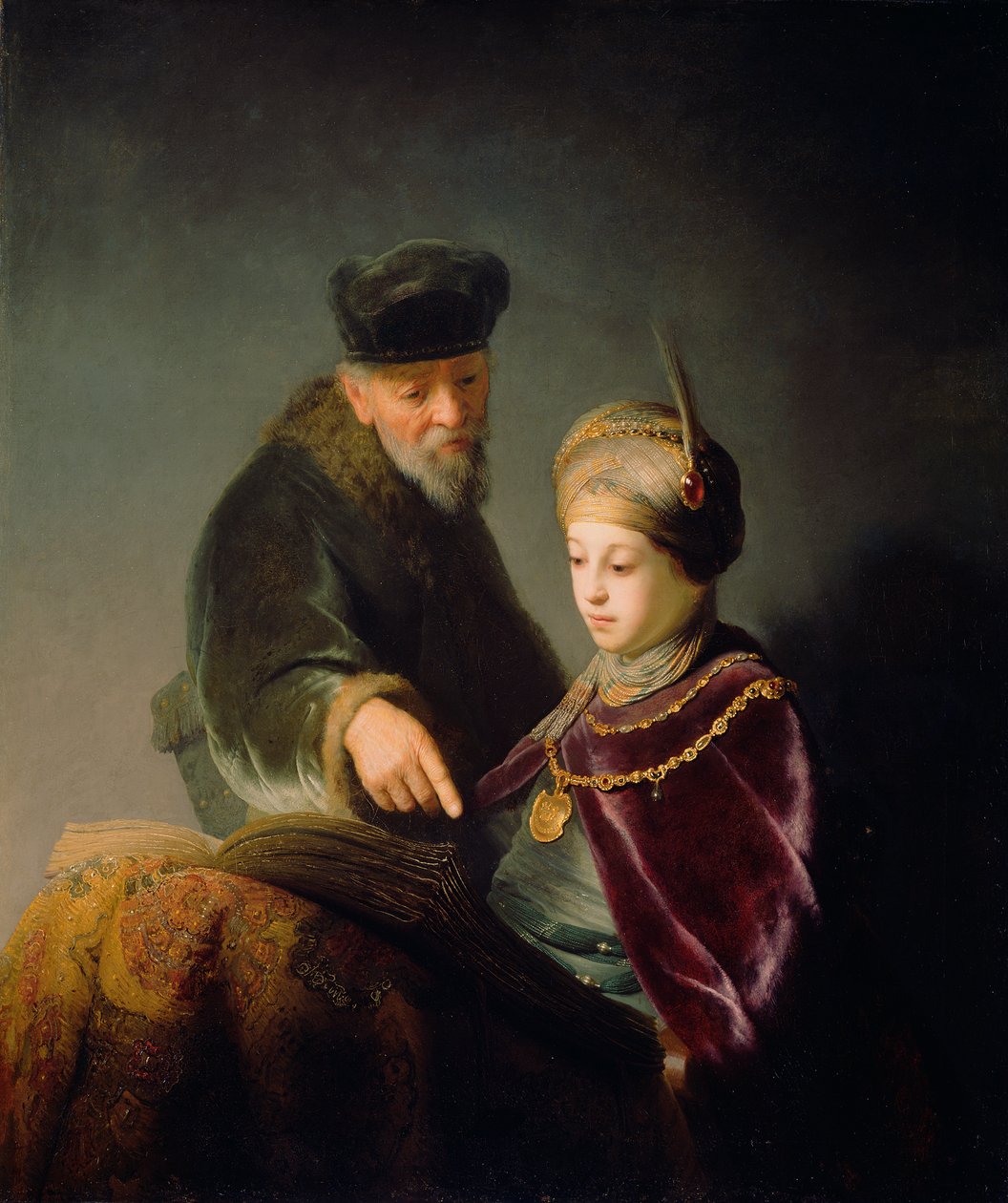 Ein junger Gelehrter und sein Tutor von Rembrandt van Rijn