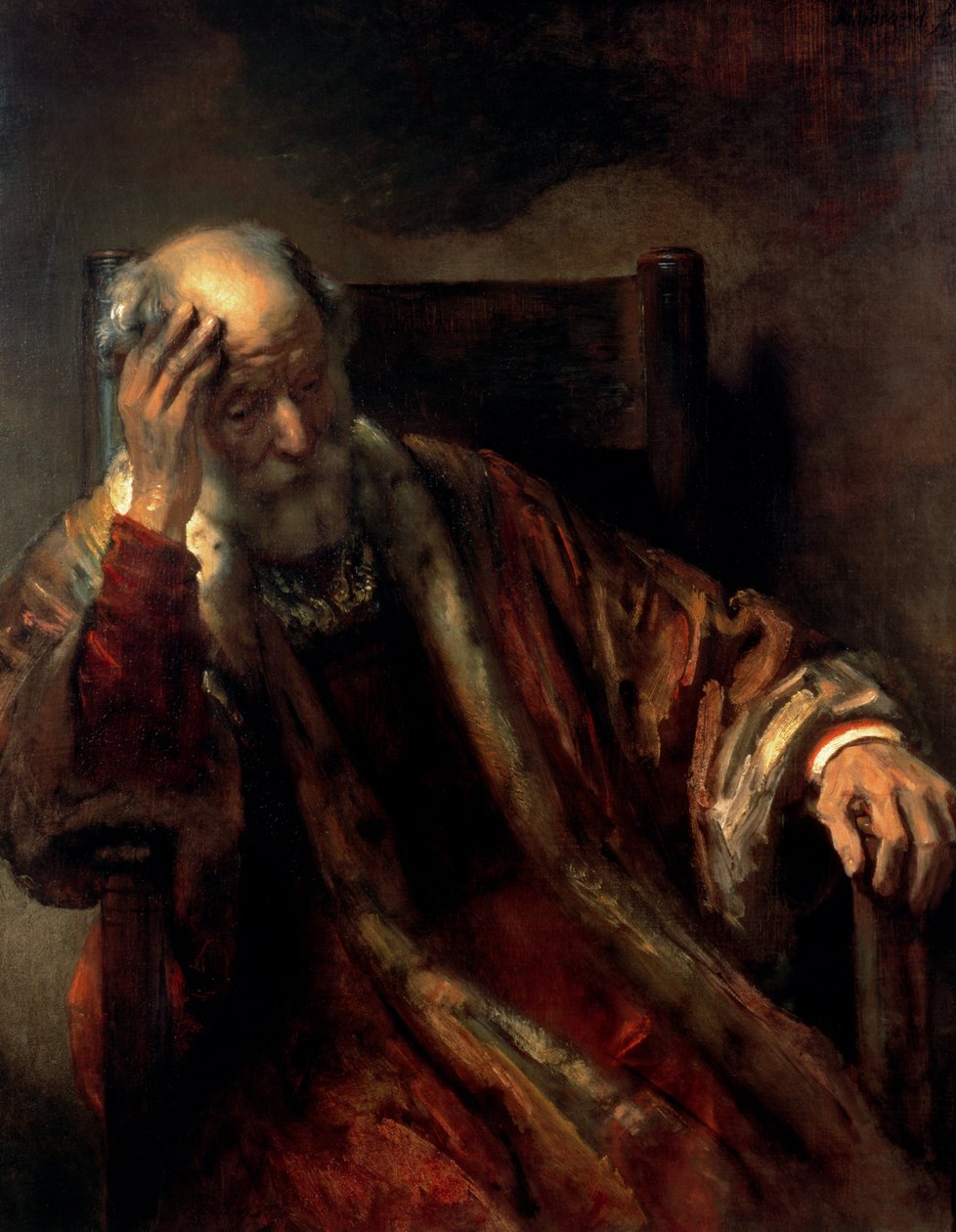 Ein alter Mann im Sessel von Rembrandt van Rijn