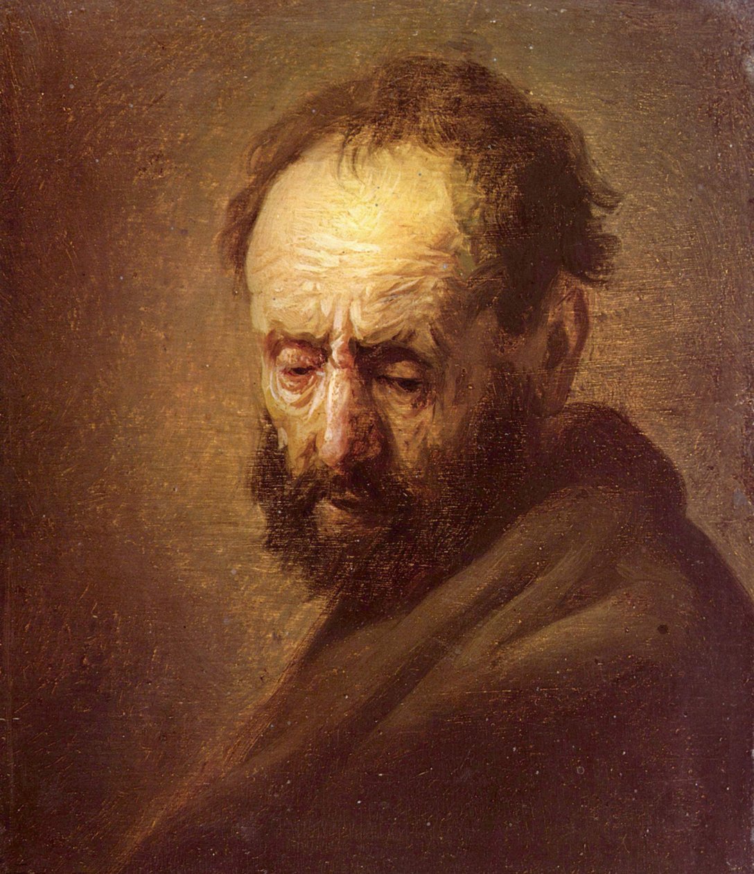 Kopf eines bärtigen Mannes von Rembrandt van Rijn