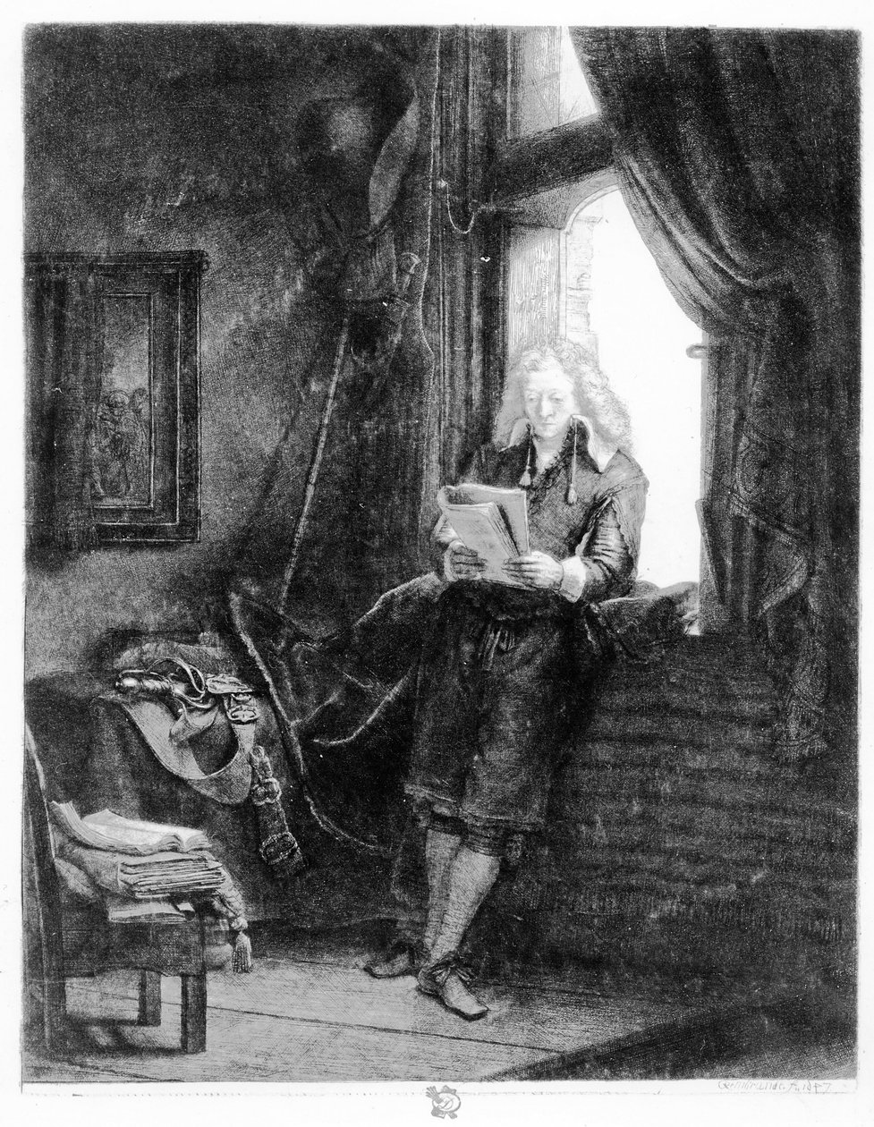 Jan Six, 1647 von Rembrandt van Rijn
