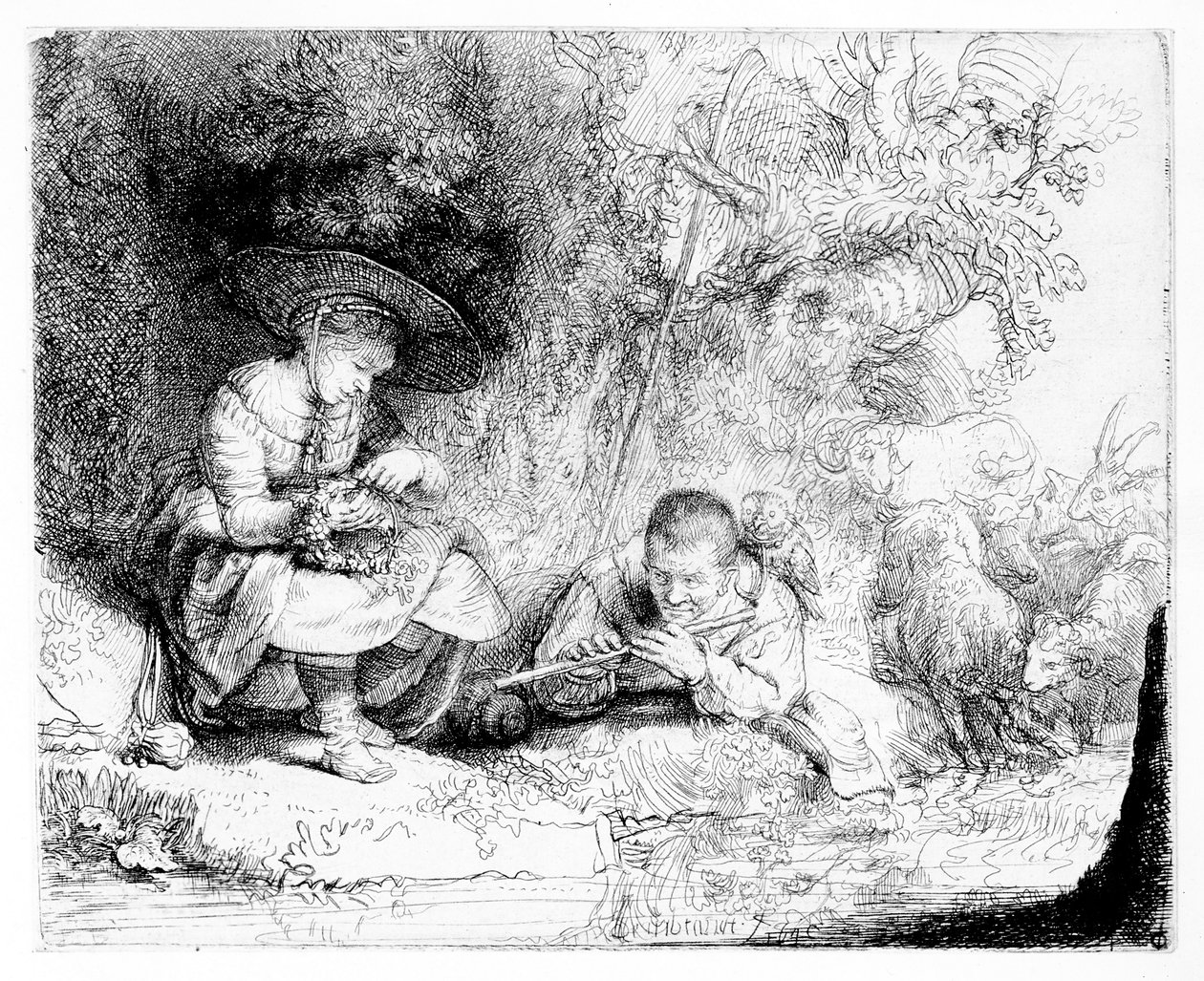 Der Flötenspieler von Rembrandt van Rijn