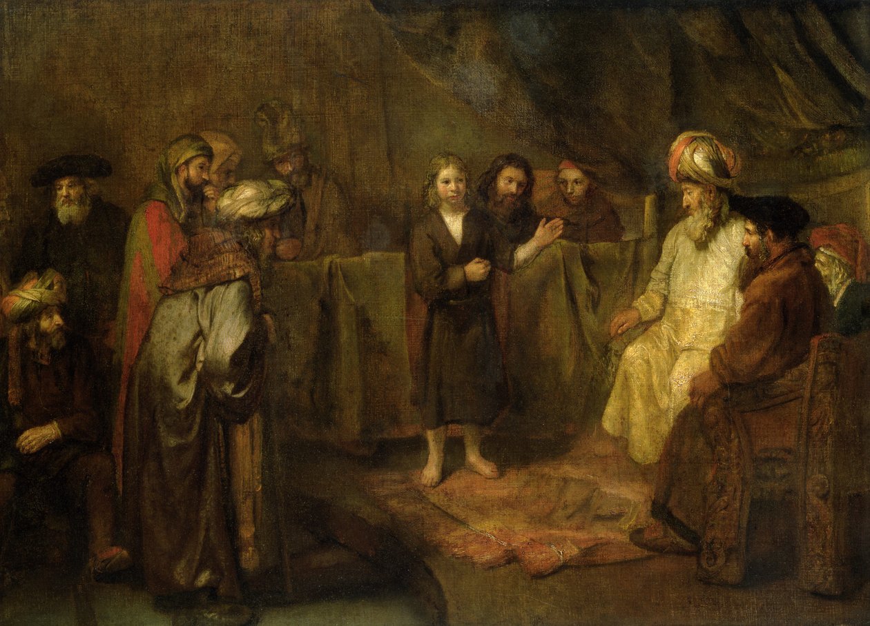 Der zwölfjährige Jesus vor den Schriftgelehrten, ca. 1655 von Rembrandt van Rijn