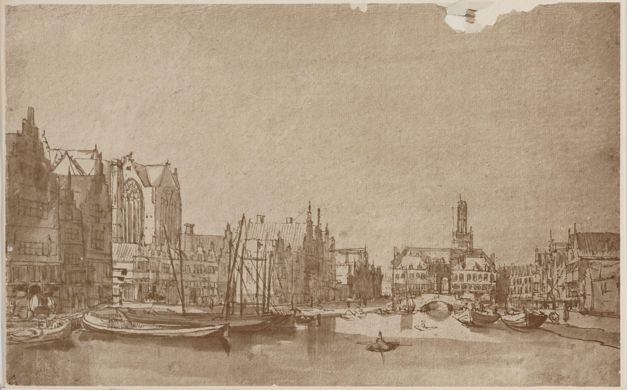 Anonym Rokin Amsterdam Richtung Damplatz von Rembrandt
