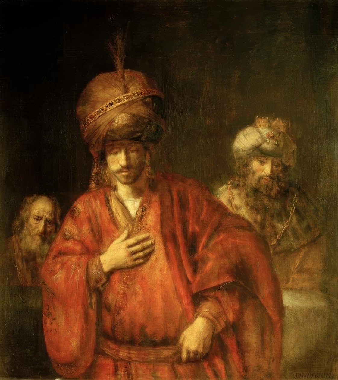 Haman in Ungnade von Rembrandt van Rijn