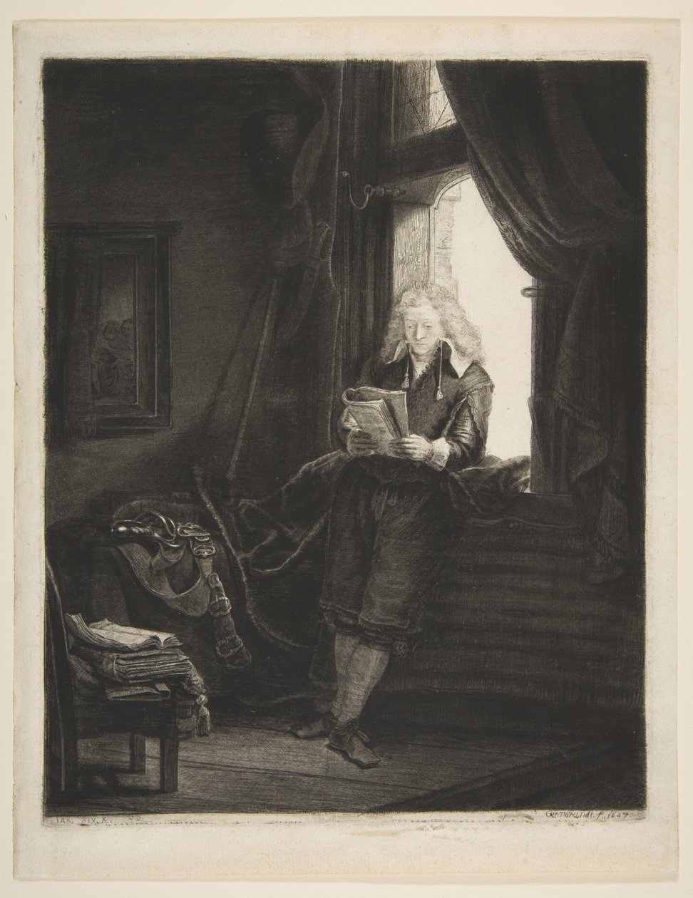 Jan Six, 1647 von Rembrandt van Rijn