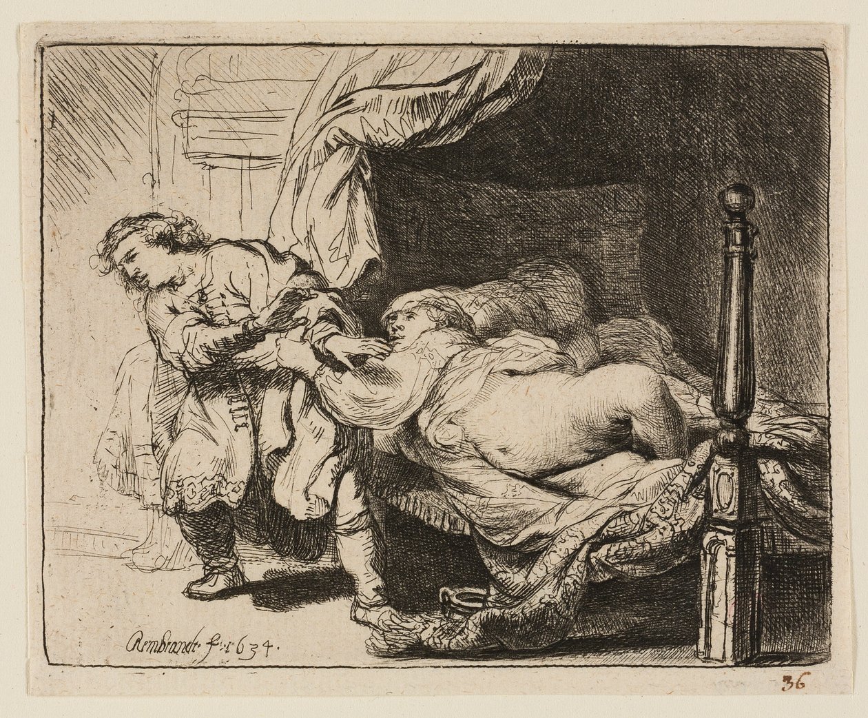 Joseph und Potiphars Frau von Rembrandt van Rijn