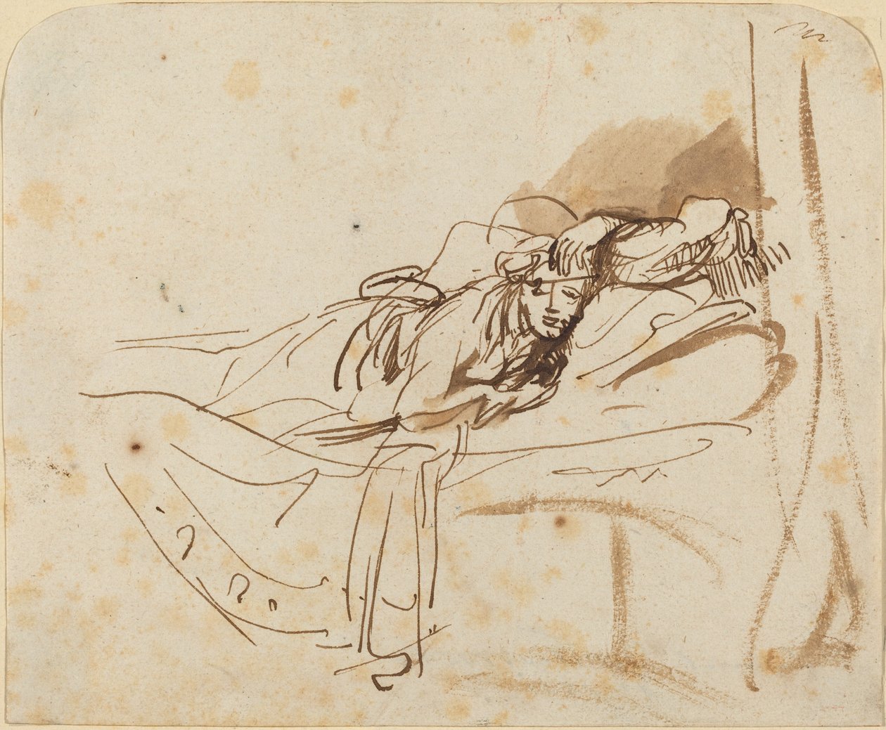 Saskia(?) im Bett liegend von Rembrandt van Rijn