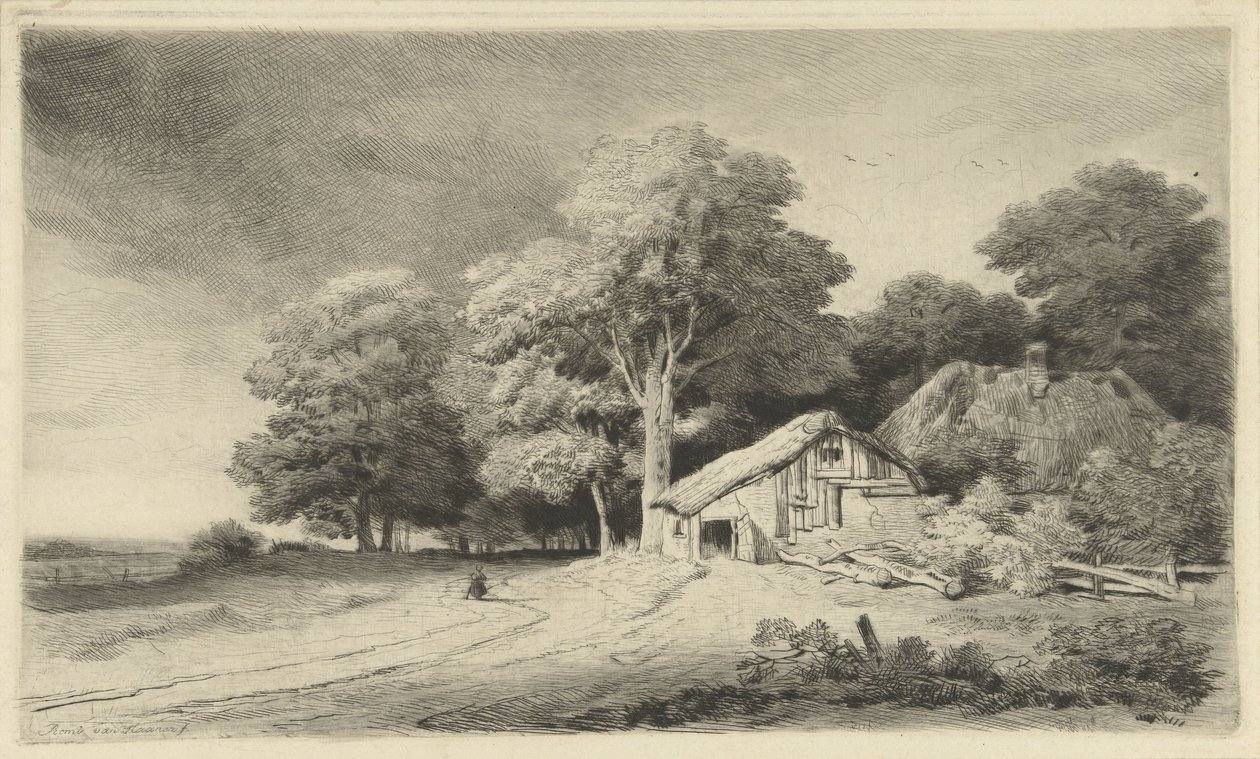 Bauernhof an einem Weg von Remigius Adrianus Haanen