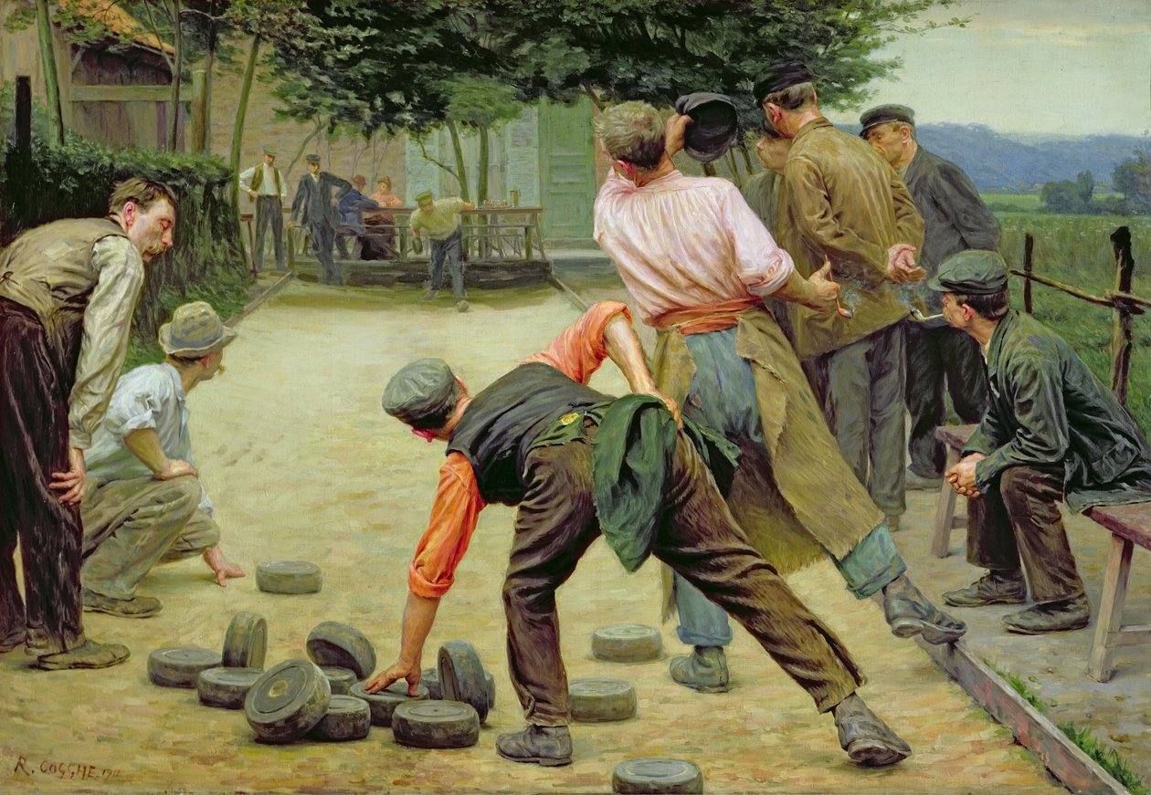 Ein Spiel von Bourles in Flandern, 1911 von Remy Cogghe