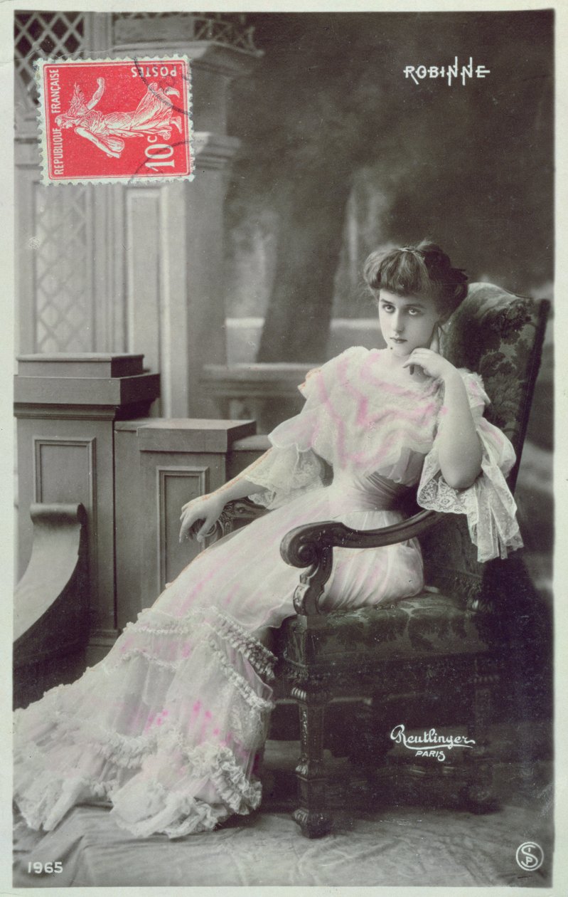 Postkarte mit der Schauspielerin Robine von Reutlinger Studio