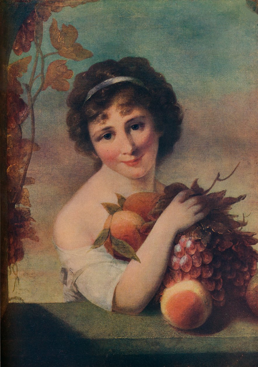 Mädchen mit Früchten, um 1780, 1910 von Rev. Matthew William Peters