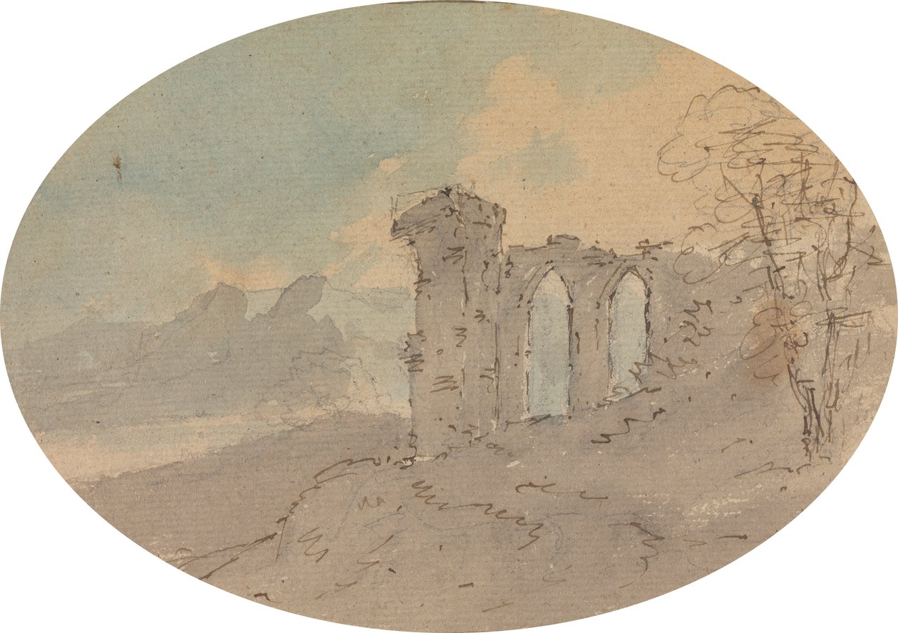 Ansicht der Burgruine von Rev. William Gilpin