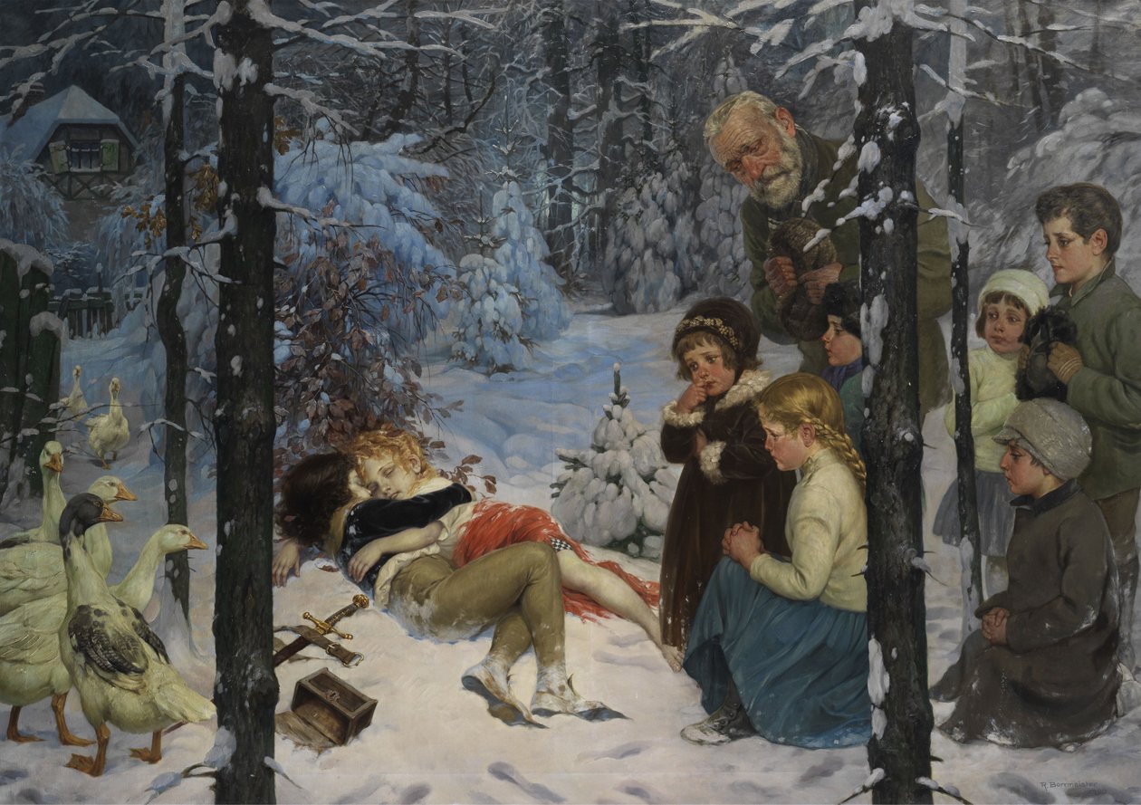 Kinder im Schnee von Richard Borrmeister