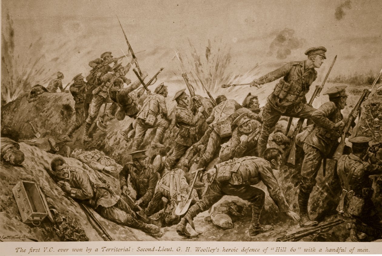 Das erste V.C. gewonnen von einem Territorial: Der heldenhafte Verteidigung von Second Lieutenant G.H. Woolley von 