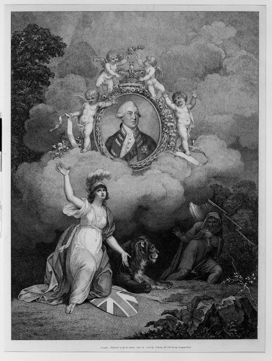 König Georg III. (1738-1820), graviert von Francis Bartolozzi, 1802 von Richard Corbould