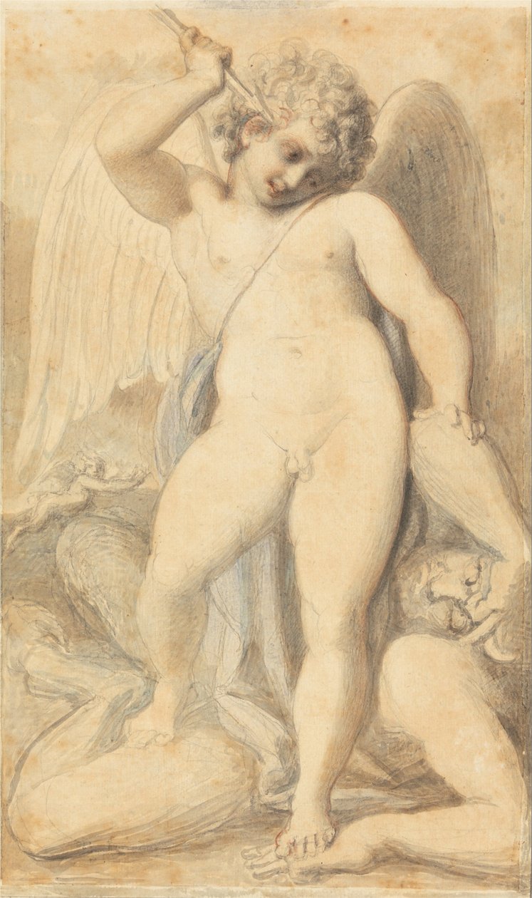 Amor überwältigt einen Satyr von Richard Cosway