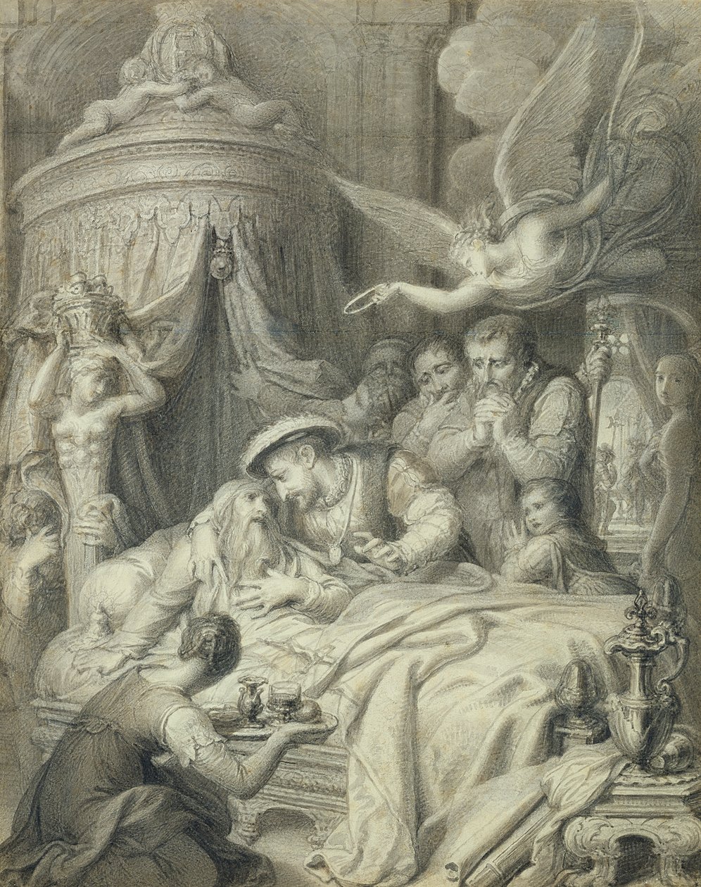 Der Tod von Leonardo im Jahr 1519 von Richard Cosway
