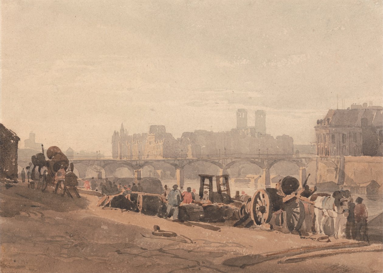 Île de la Cité von Richard Parkes Bonington