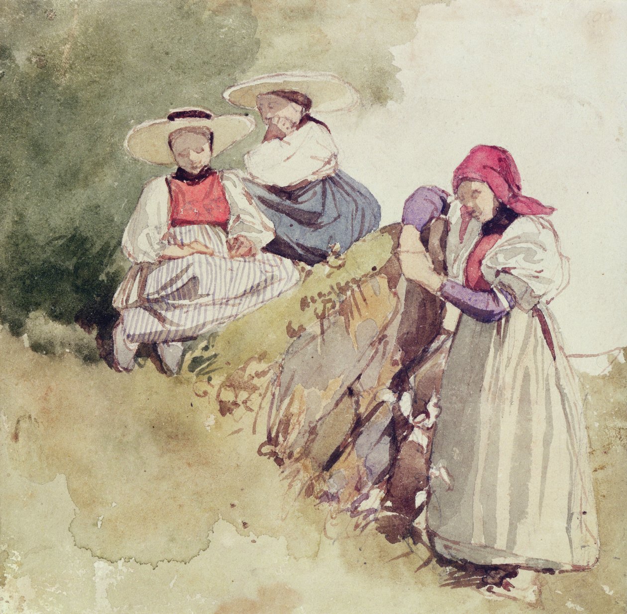 Drei Frauen von Richard Parkes Bonington