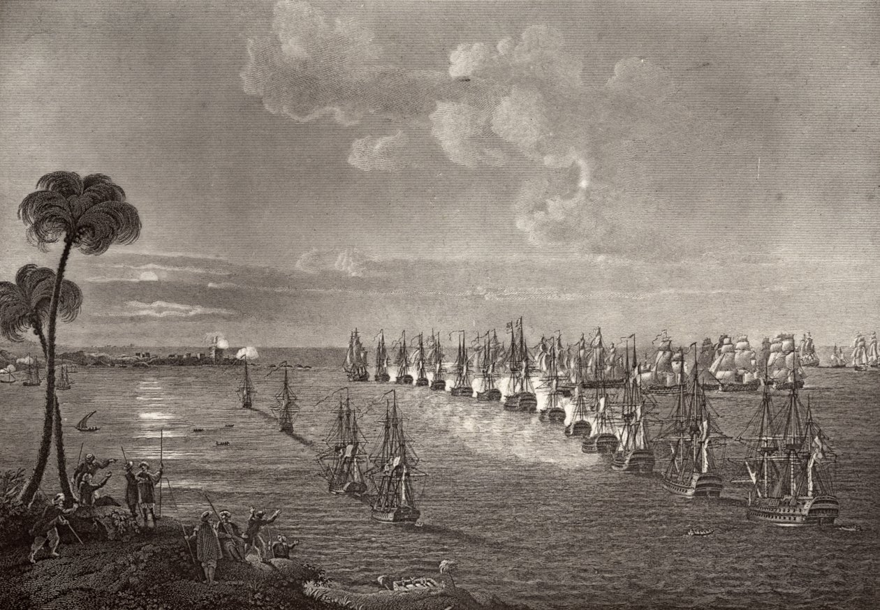Die Schlacht am Nil 1798, Illustration aus 
