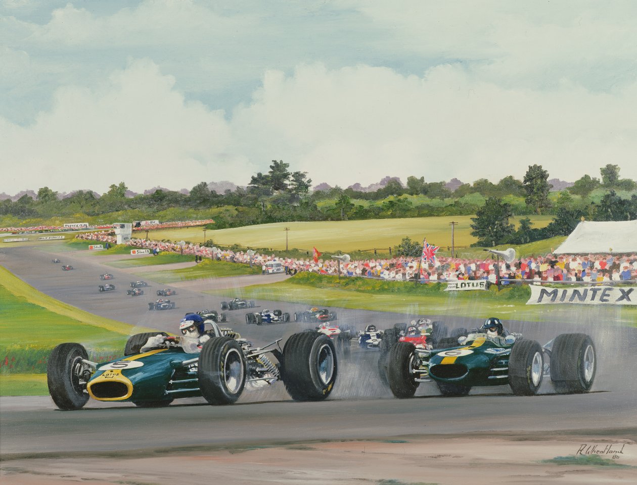 Die erste Runde - 1967, Britischer Grand Prix in Silverstone, 1986 von Richard Wheatland
