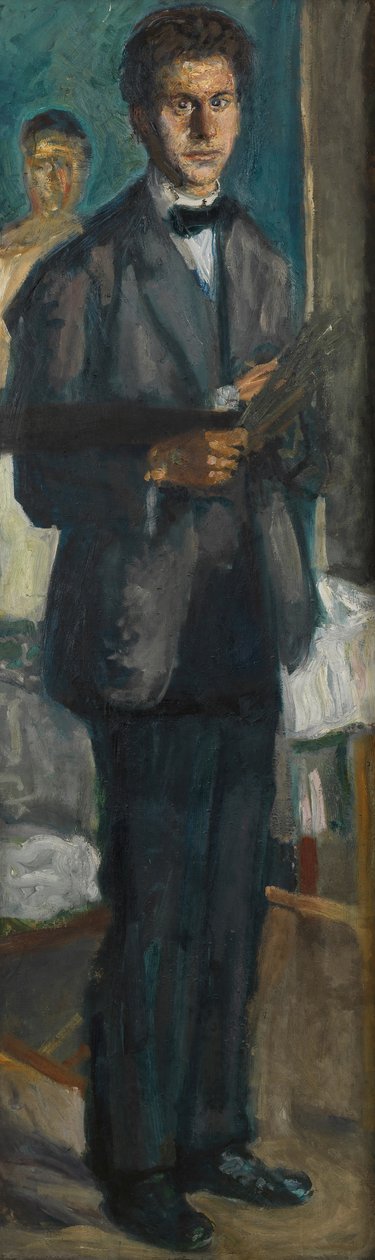 Selbstporträt mit einer Palette, 1906-1907 von Richard Gerstl