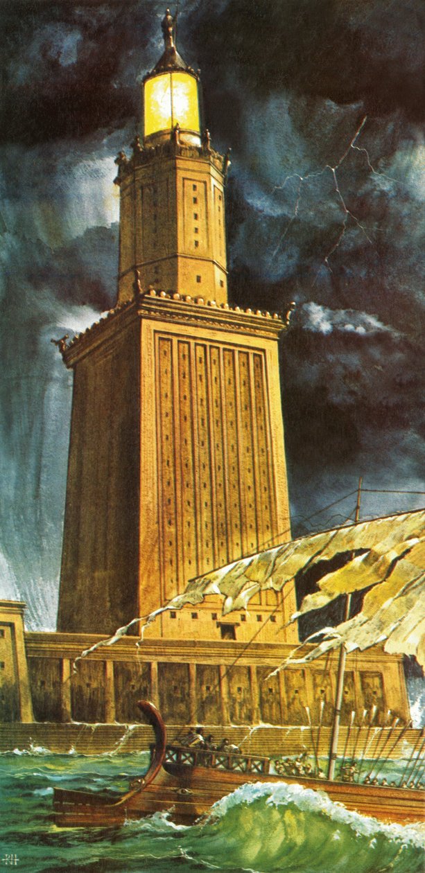Der Pharos von Alexandria oder Leuchtturm von Richard Hook
