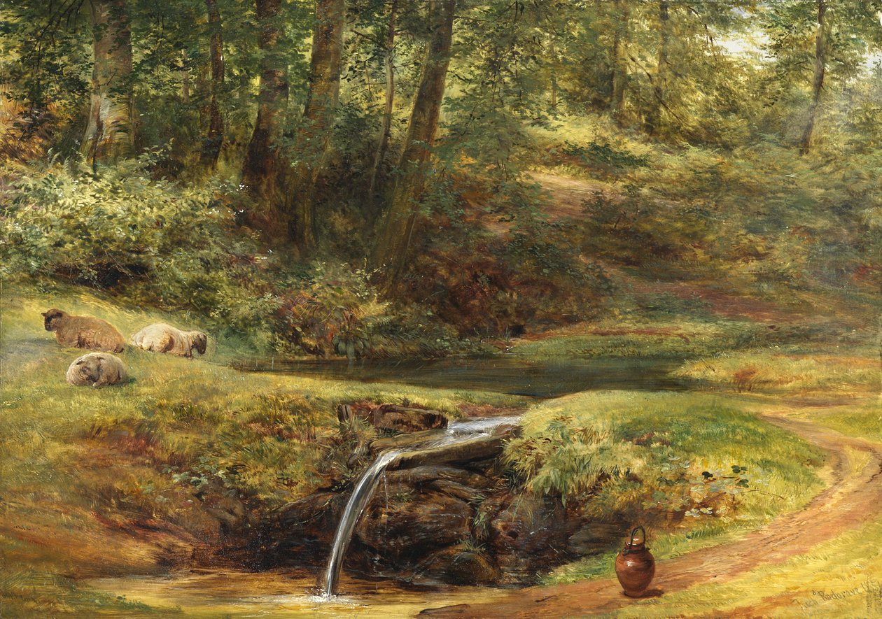 Studie für Der Sylvan Frühling, 1854 von Richard Redgrave