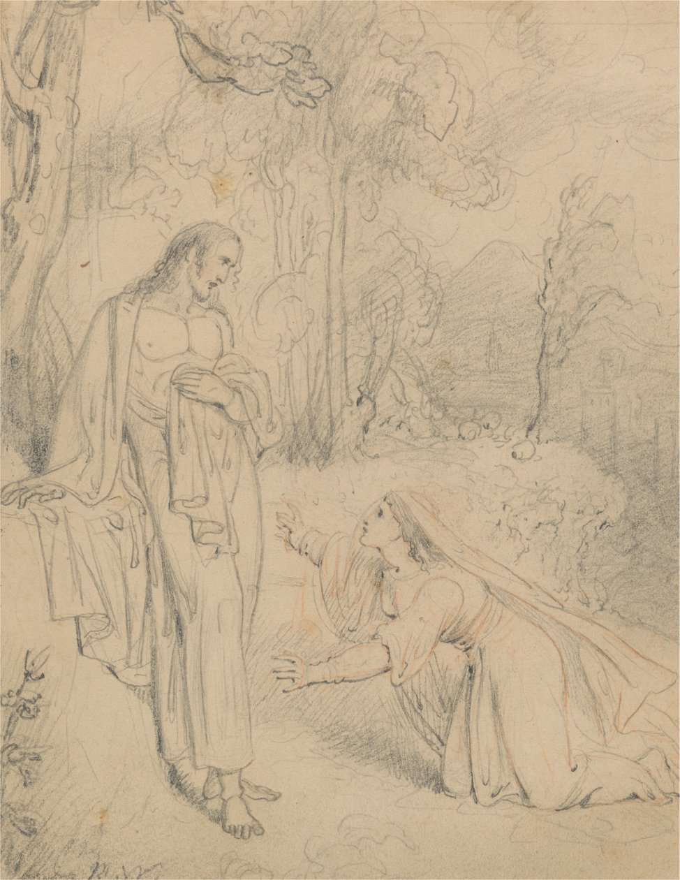 Christus erscheint Maria Magdalena (Johannes 20:13-14) von Richard Westall