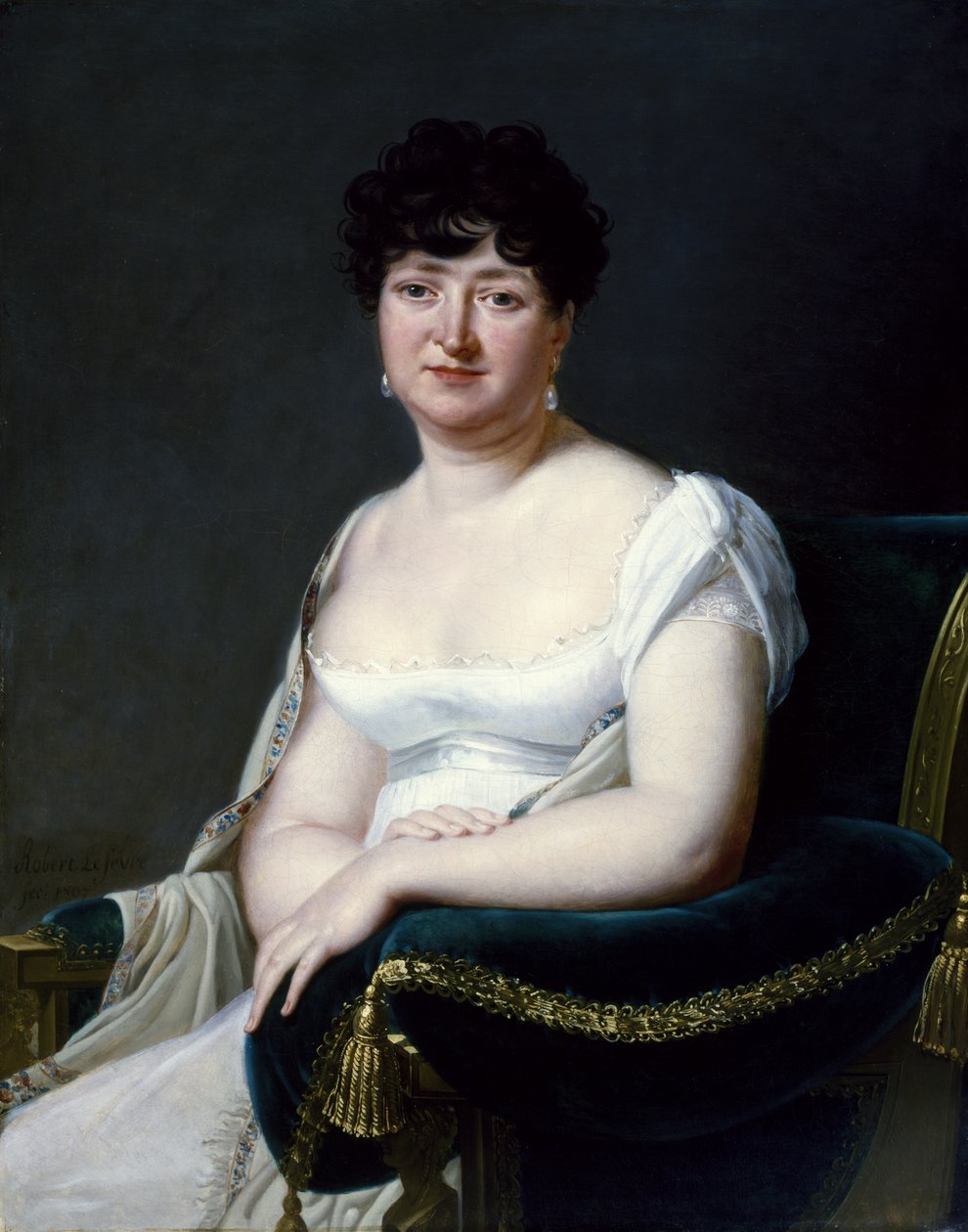 Porträt einer Frau von Robert Lefevre
