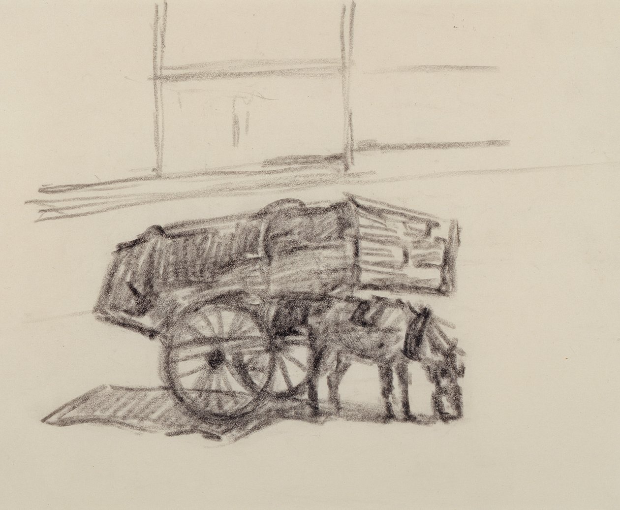 Studie für Heuwagen, Cumberland Market, ca. 1915 von Robert Polhill Bevan