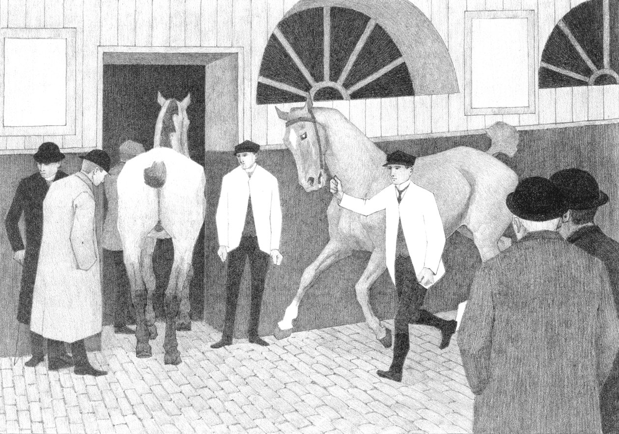 Der Pferdemarkt (Barbican Nr. 1) 1920 von Robert Polhill Bevan