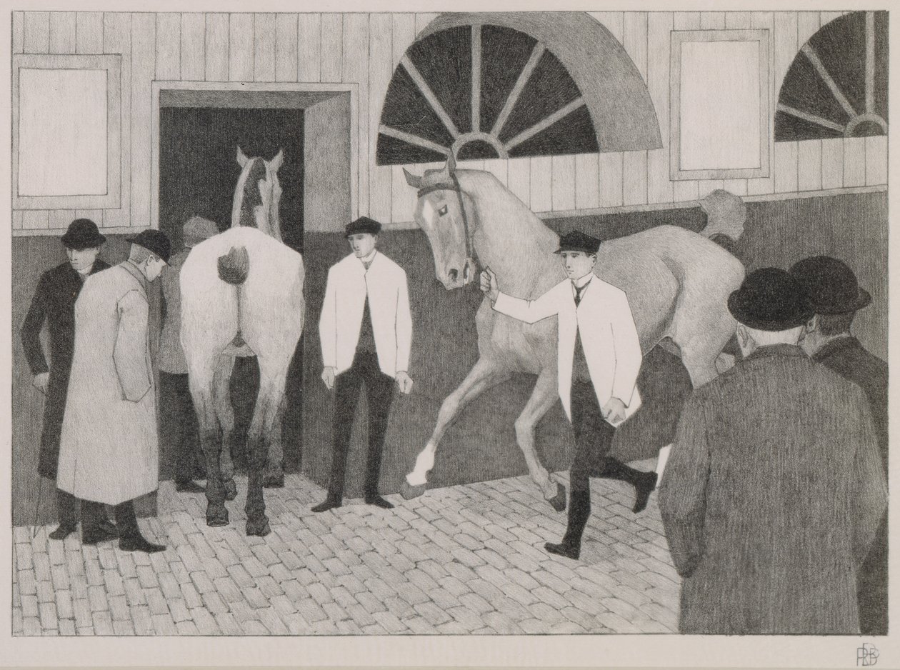 Der Pferdemarkt, ca. 1918 von Robert Polhill Bevan