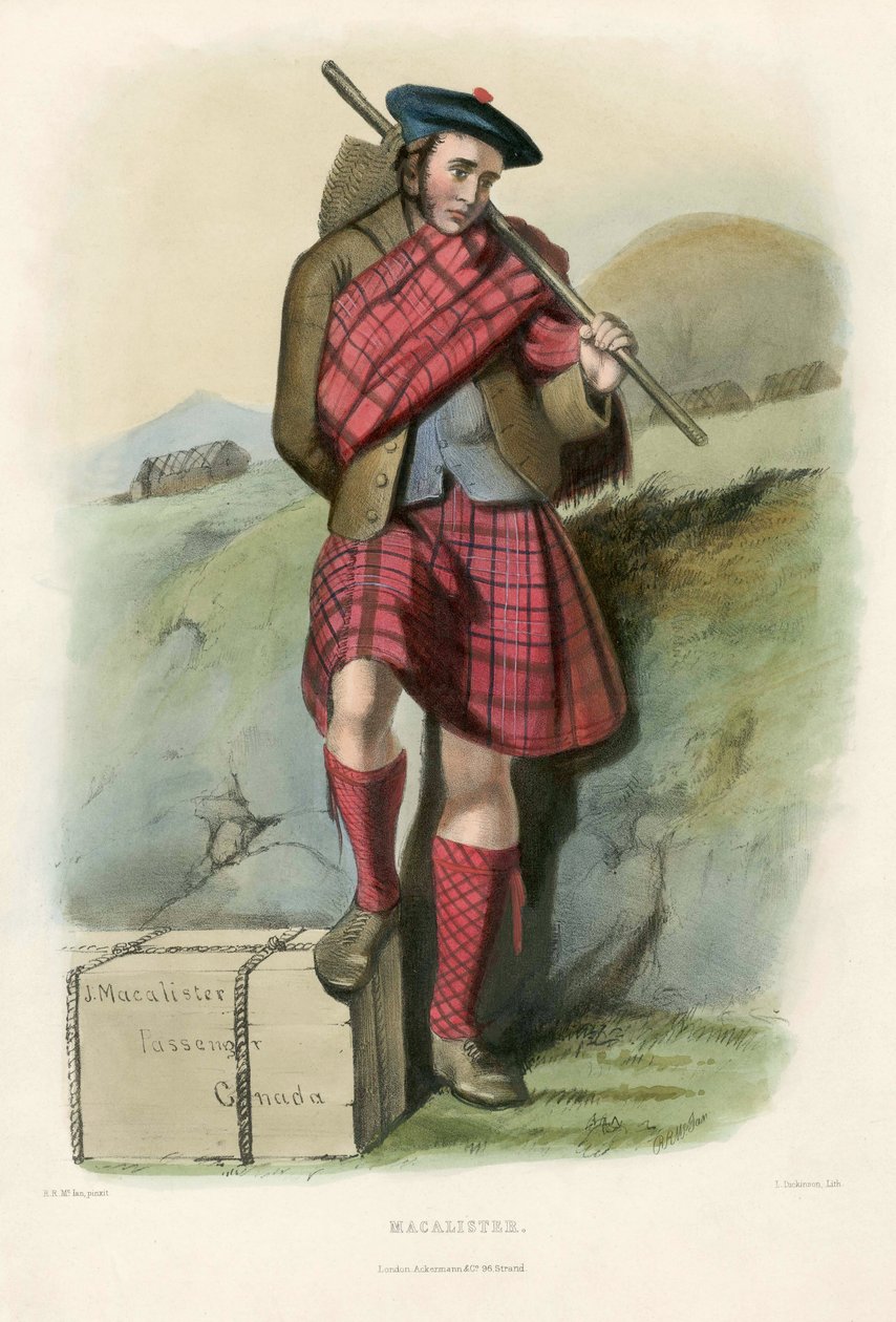 Macalister, aus The Clans of the Scottish Highlands, 1845 von Robert Ronald McIan