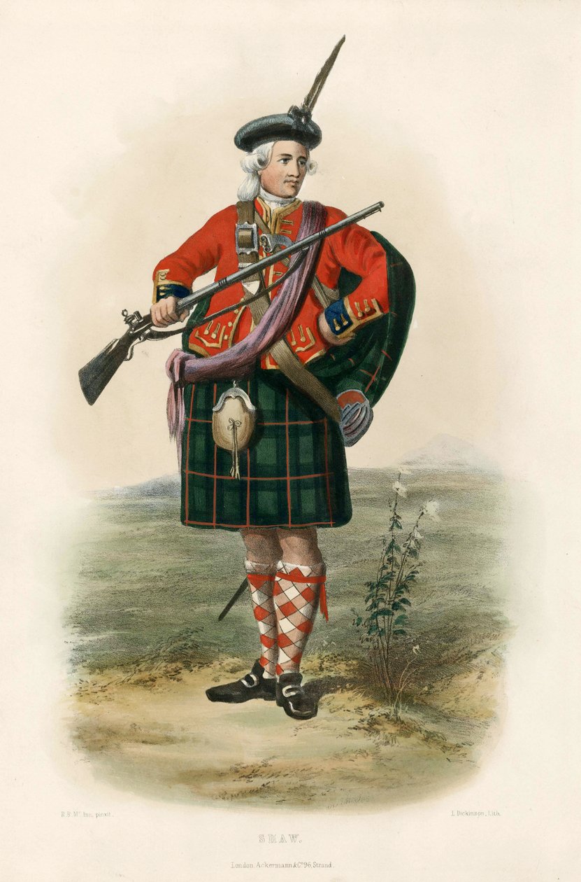 Shaw, aus The Clans of the Scottish Highlands, 1845 von Robert Ronald McIan