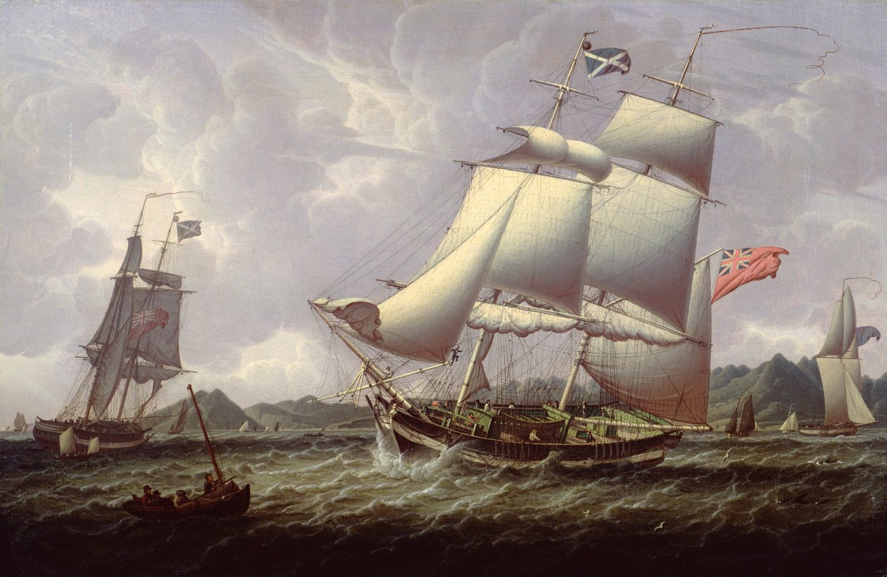 Britische Schoner, 1828 von Robert Salmon