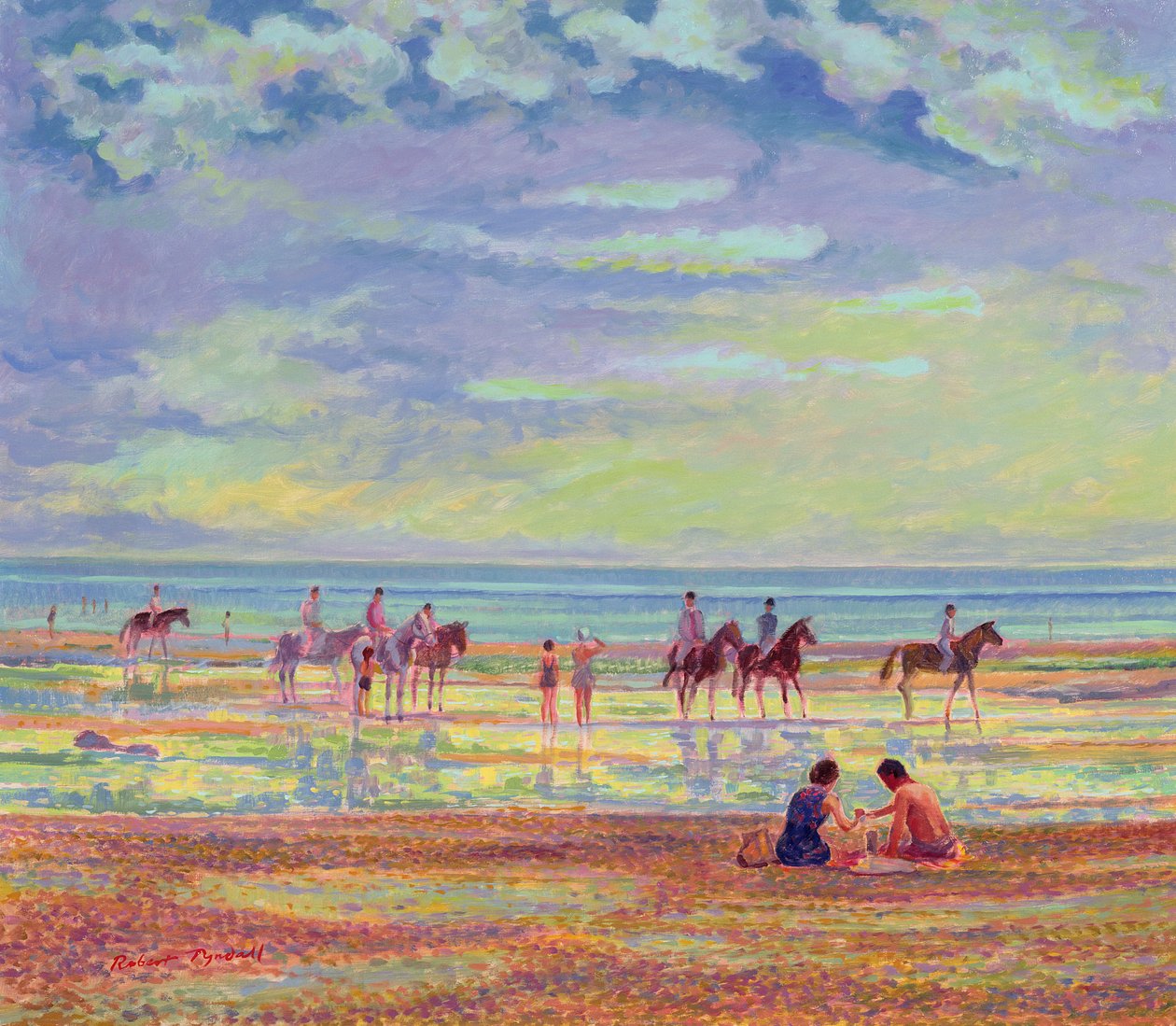 Ponys am Ferring-Strand von Robert Tyndall