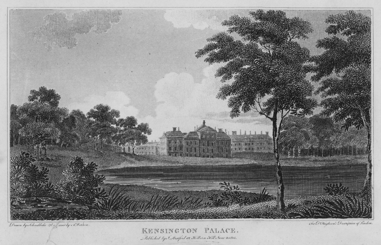 Kensington-Palast (Gravur) von Robert Blemell (after) Schnebbelie