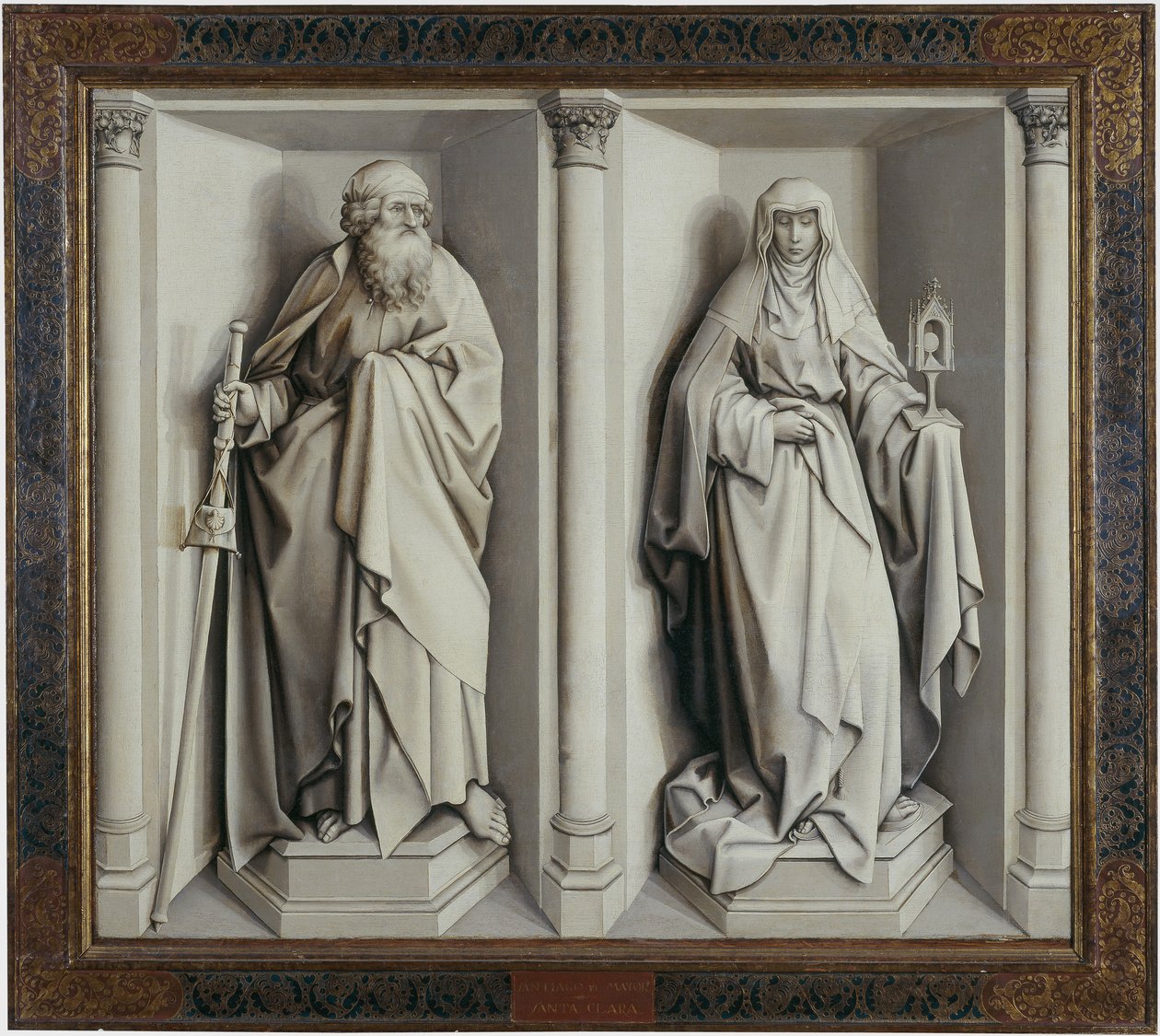 Die Hochzeit von Maria und Joseph. Rückseite von Robert Campin